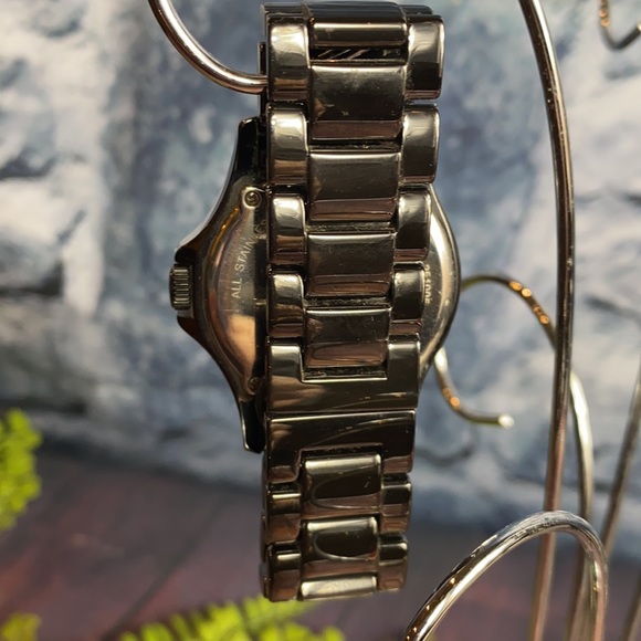 Fossil gunmetal hue watch with crystal embellishments - Picture 4 of 8